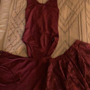 Balera burgundy Leo with two skirts